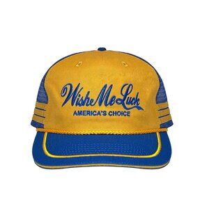 Wish Me Luck America's Choice Cap in Yellow Blue